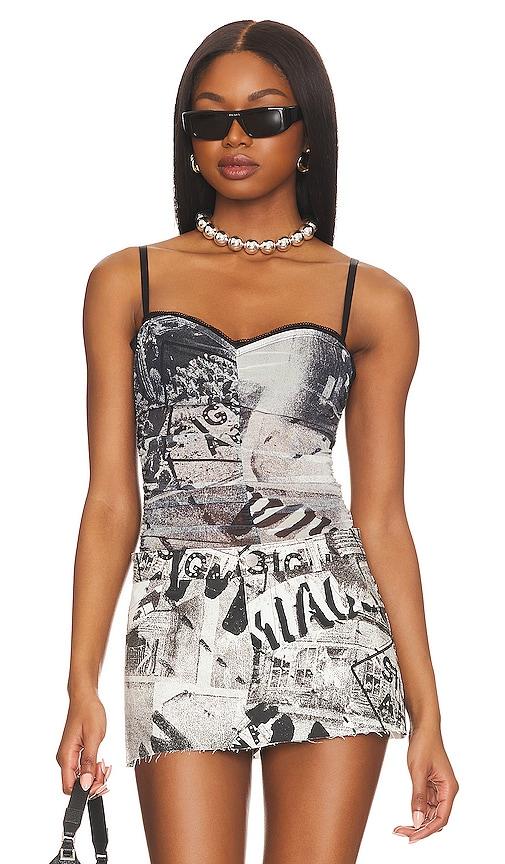 miaou renzo tube top in black.