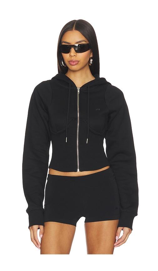 miaou sadie hoodie in black.