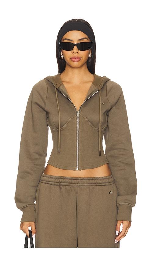 miaou sadie hoodie in olive.