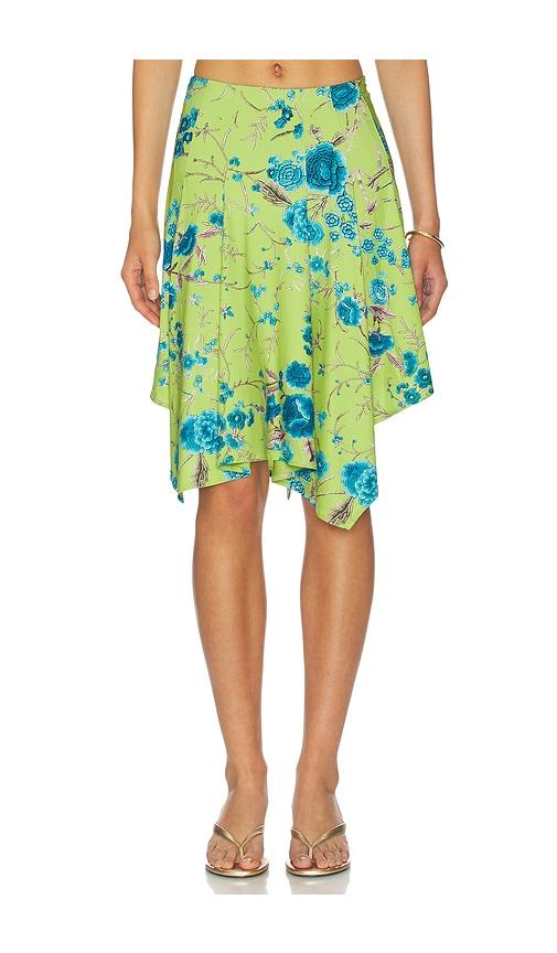 miaou ty skirt in green.