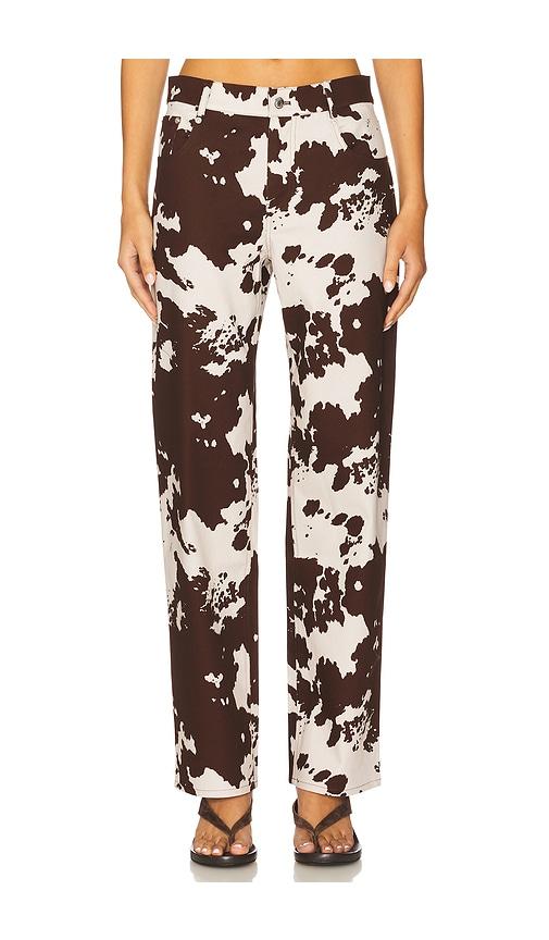miaou x revolve fargo pant in brown.