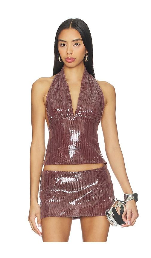 miaou x revolve mathilde top in mauve.