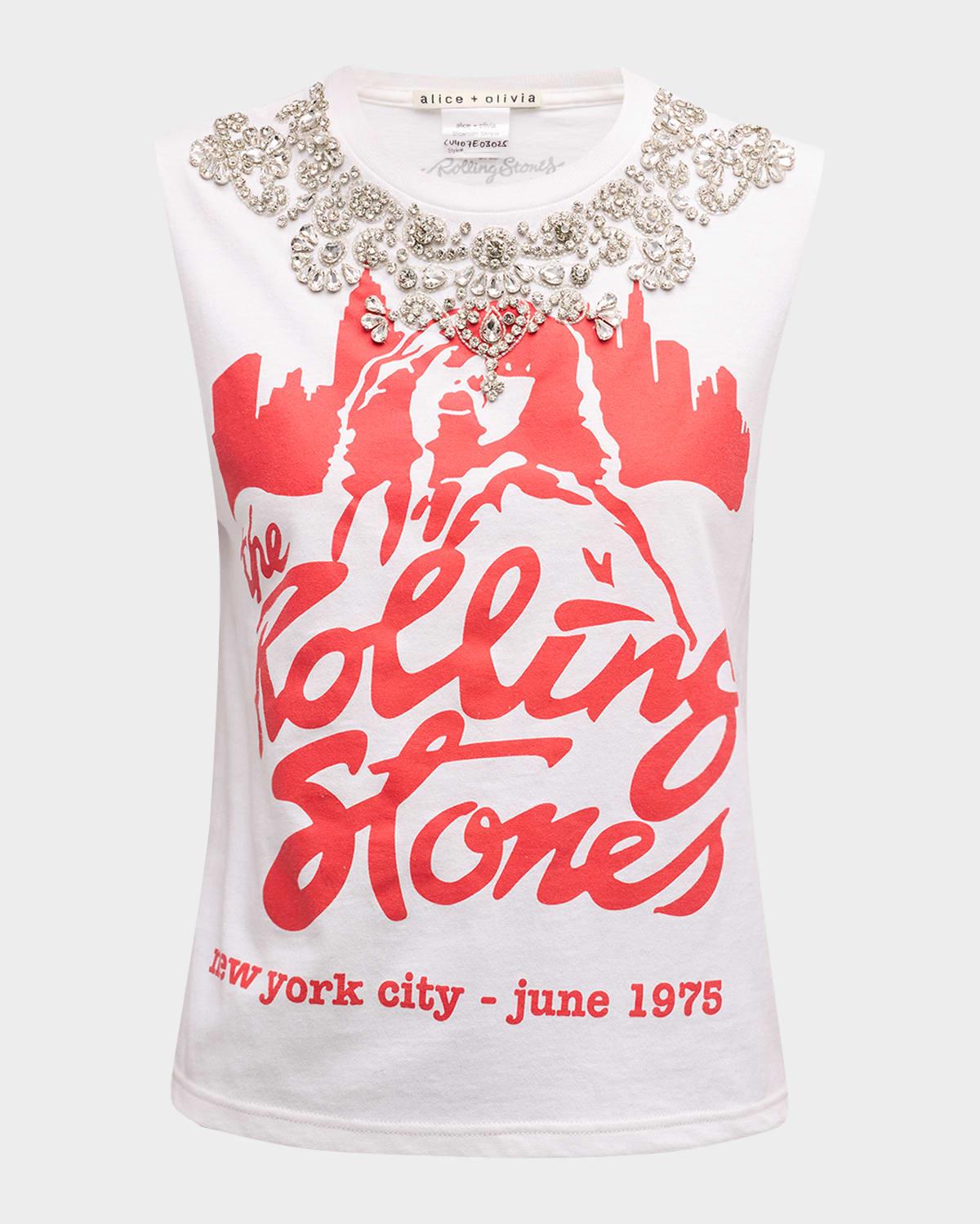 micah embellished graphic muscle tank