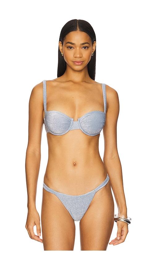 michael costello x revolve layana top in blue.