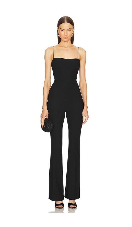michael costello x revolve leida jumpsuit in black.