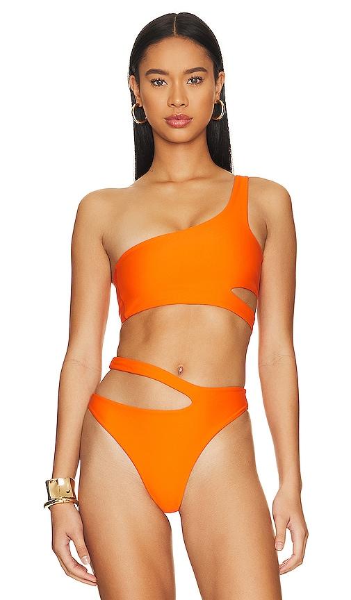 michael costello x revolve melani top in orange.