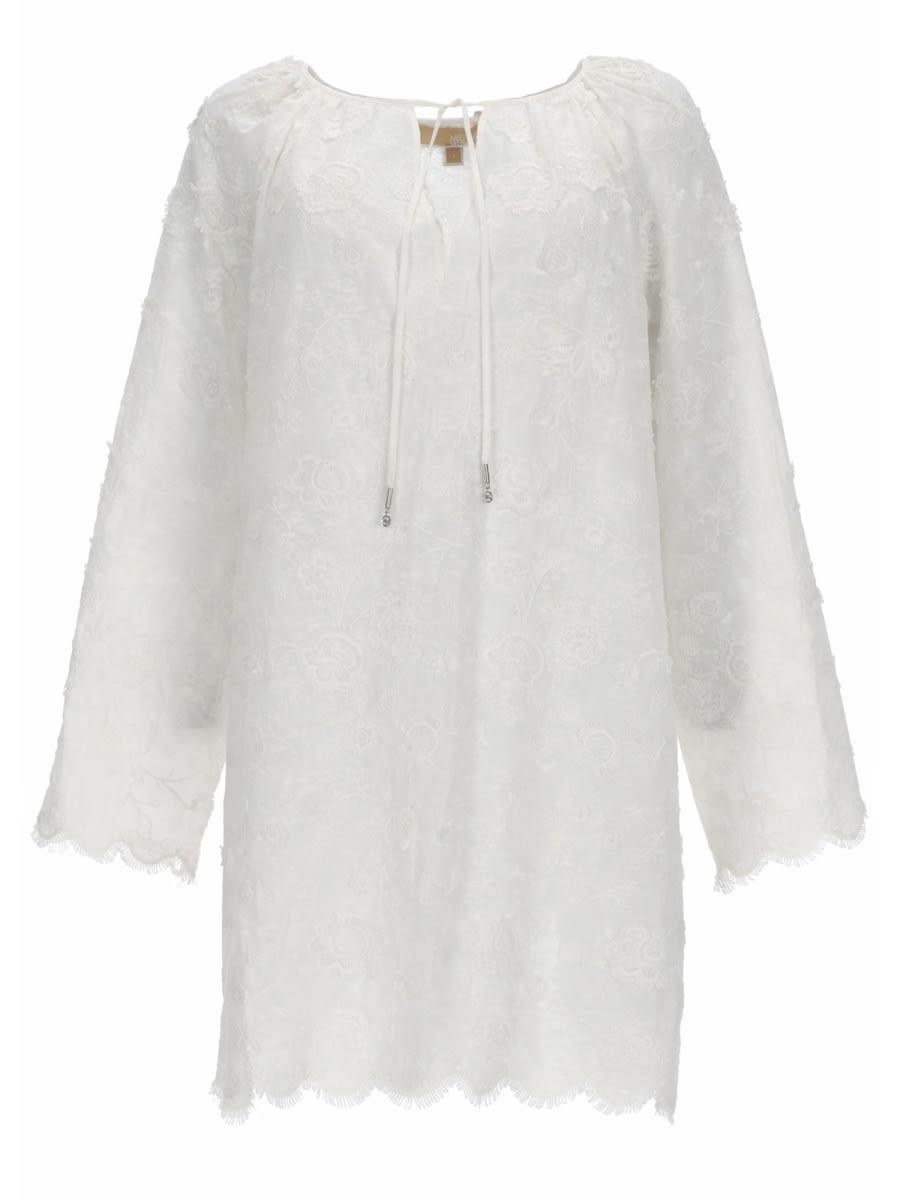 michael kors abito con ricami floreali