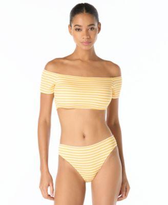 michael kors bandeau top high leg bottom