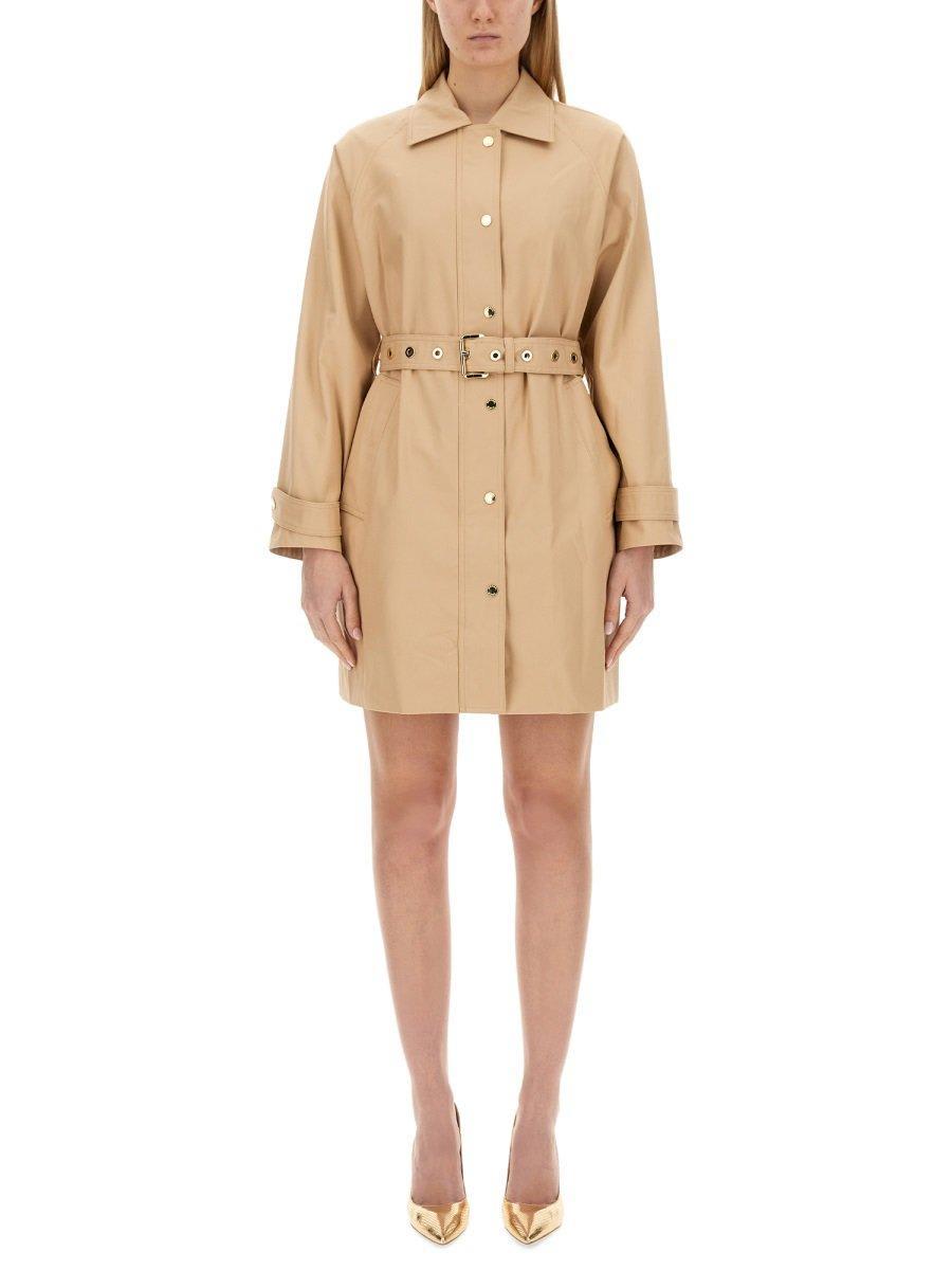 michael kors belted twill trench coat