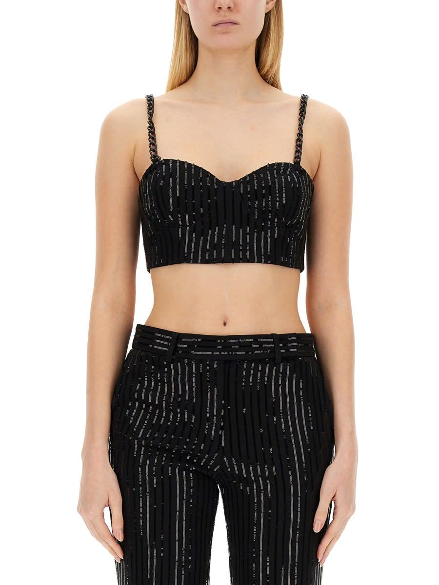 michael kors crepe bustier top