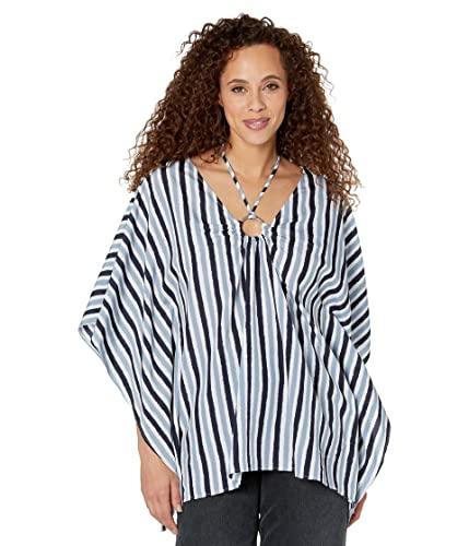 michael kors ikat ring flutter top chambray sm-md