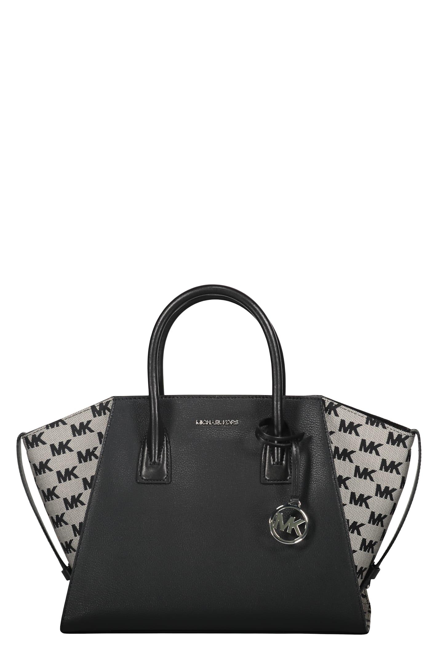 michael kors leather and fabric bag