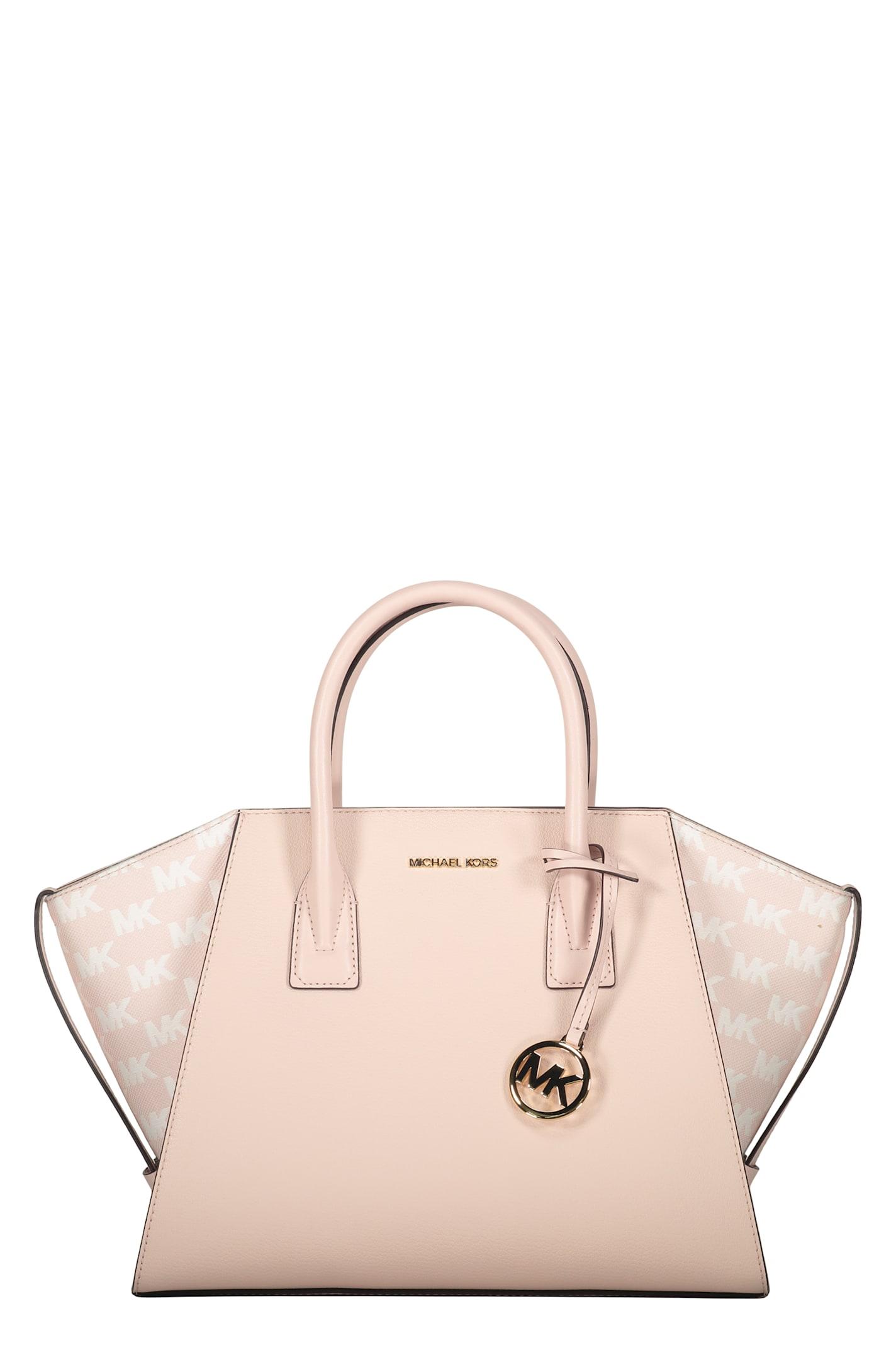 michael kors leather and fabric bag