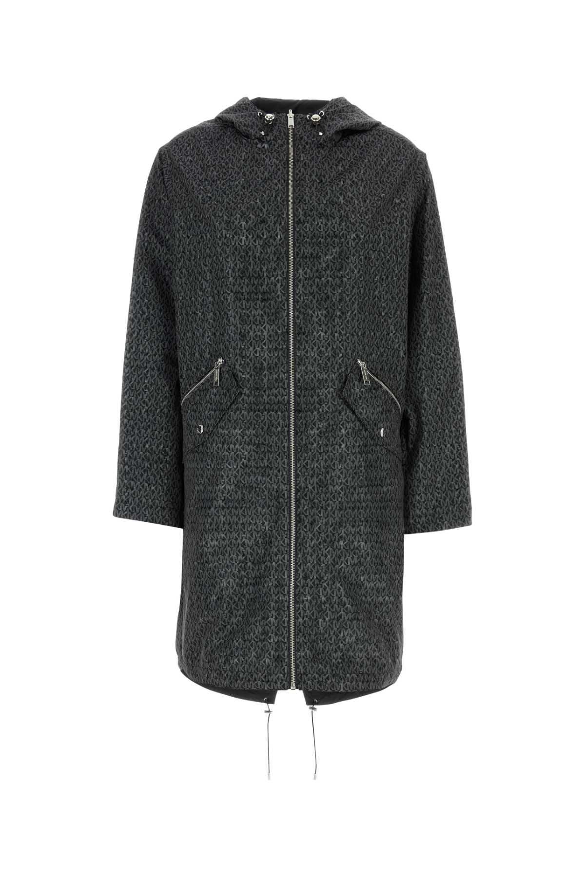 michael kors printed polyester parka