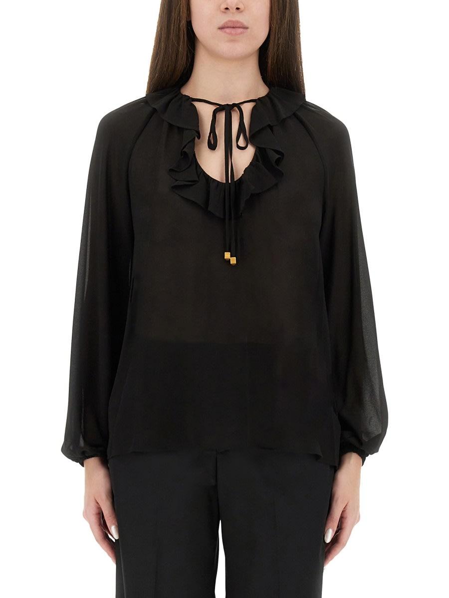 michael kors ruffle blouse