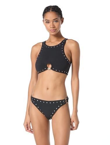 michael kors swimwear women's standard crop top, black