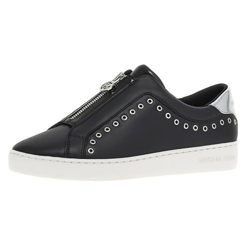 michael kors women's low-top sneakers, black, 7.5
