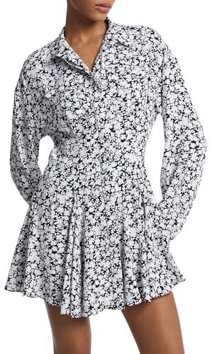 michael kors women's mini pleat shirt dress, white