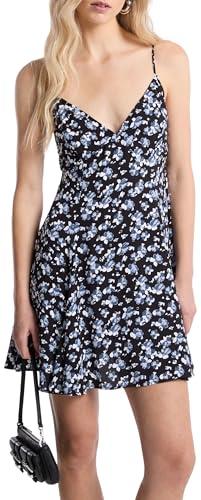 michael kors women's studded floral mini dress, chambray