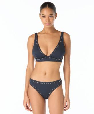 michael kors womens bikini top high leg bottoms