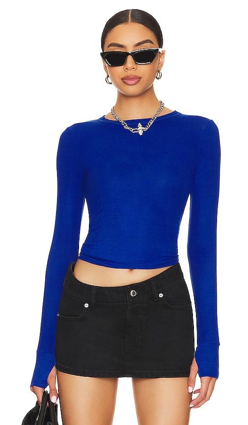 michael lauren alick tee in royal.