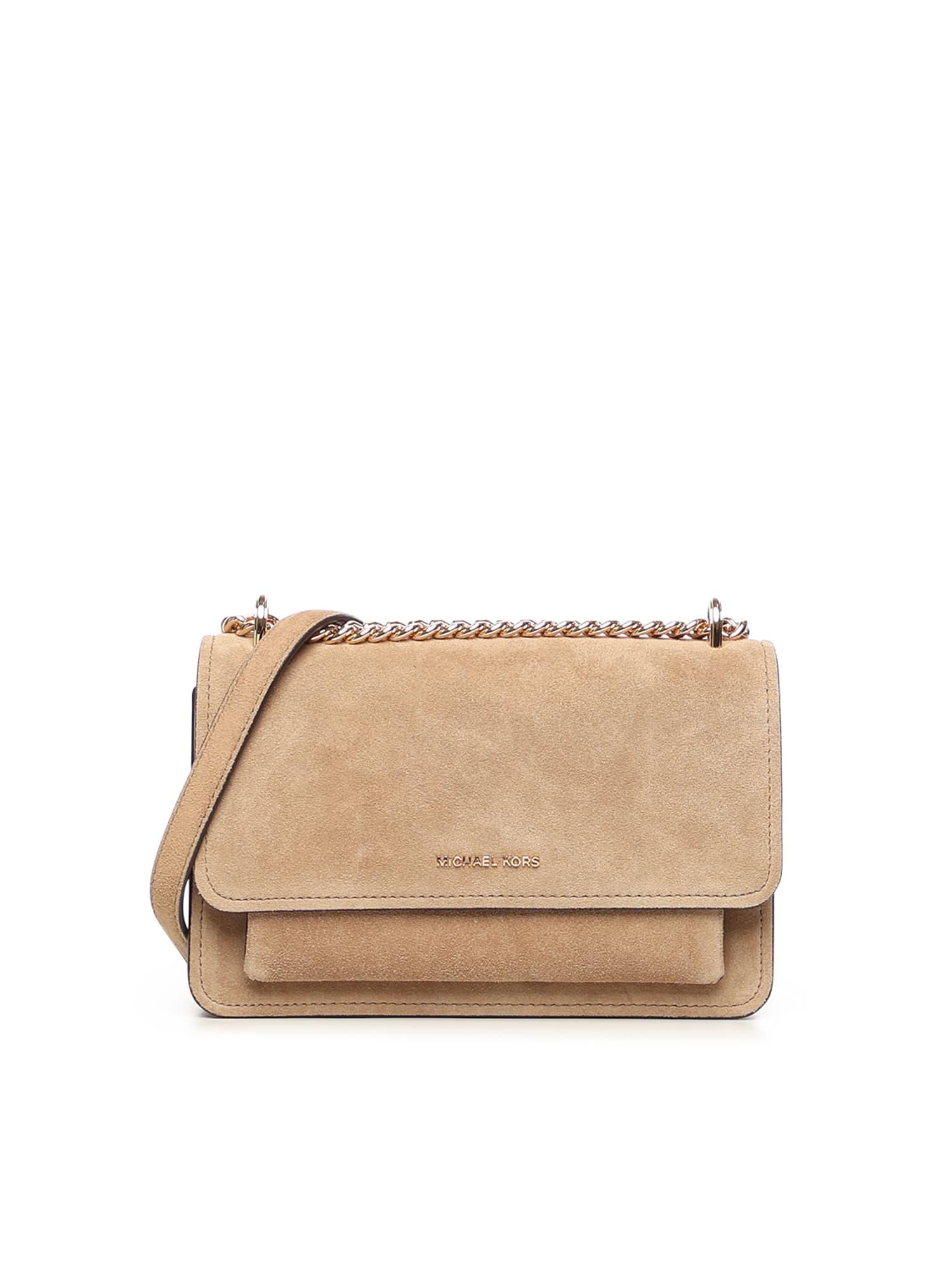 michael michael kors claire suede shoulder bag