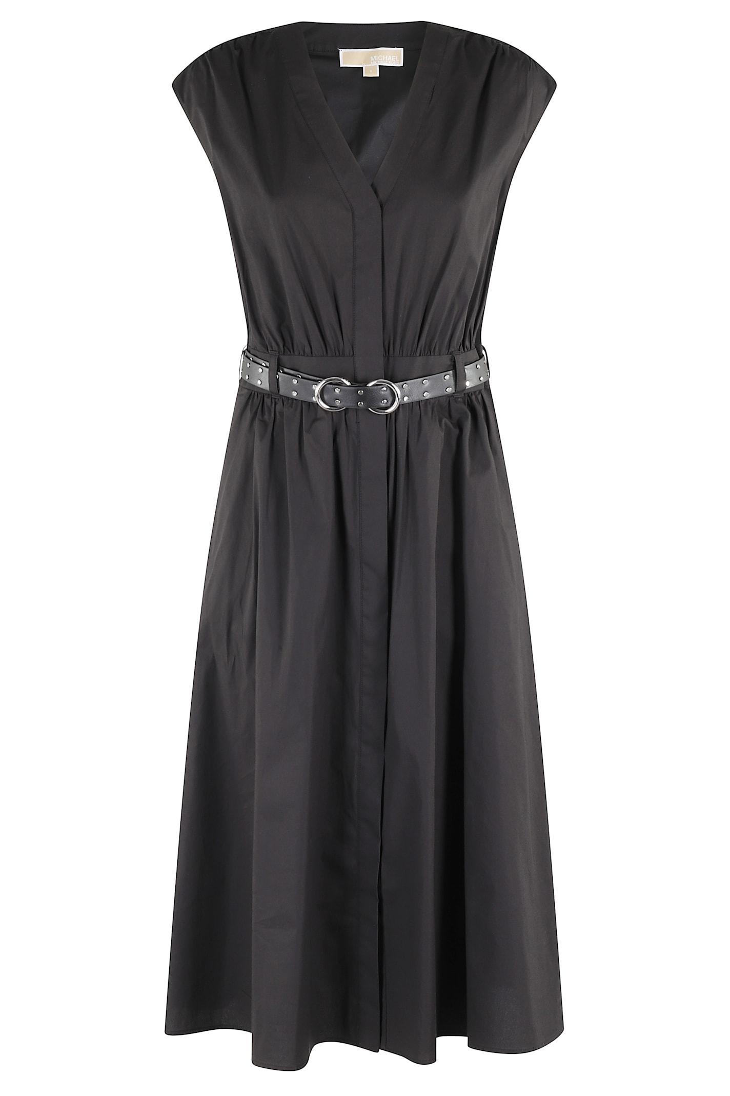 michael michael kors cotton popeline midi dress dress