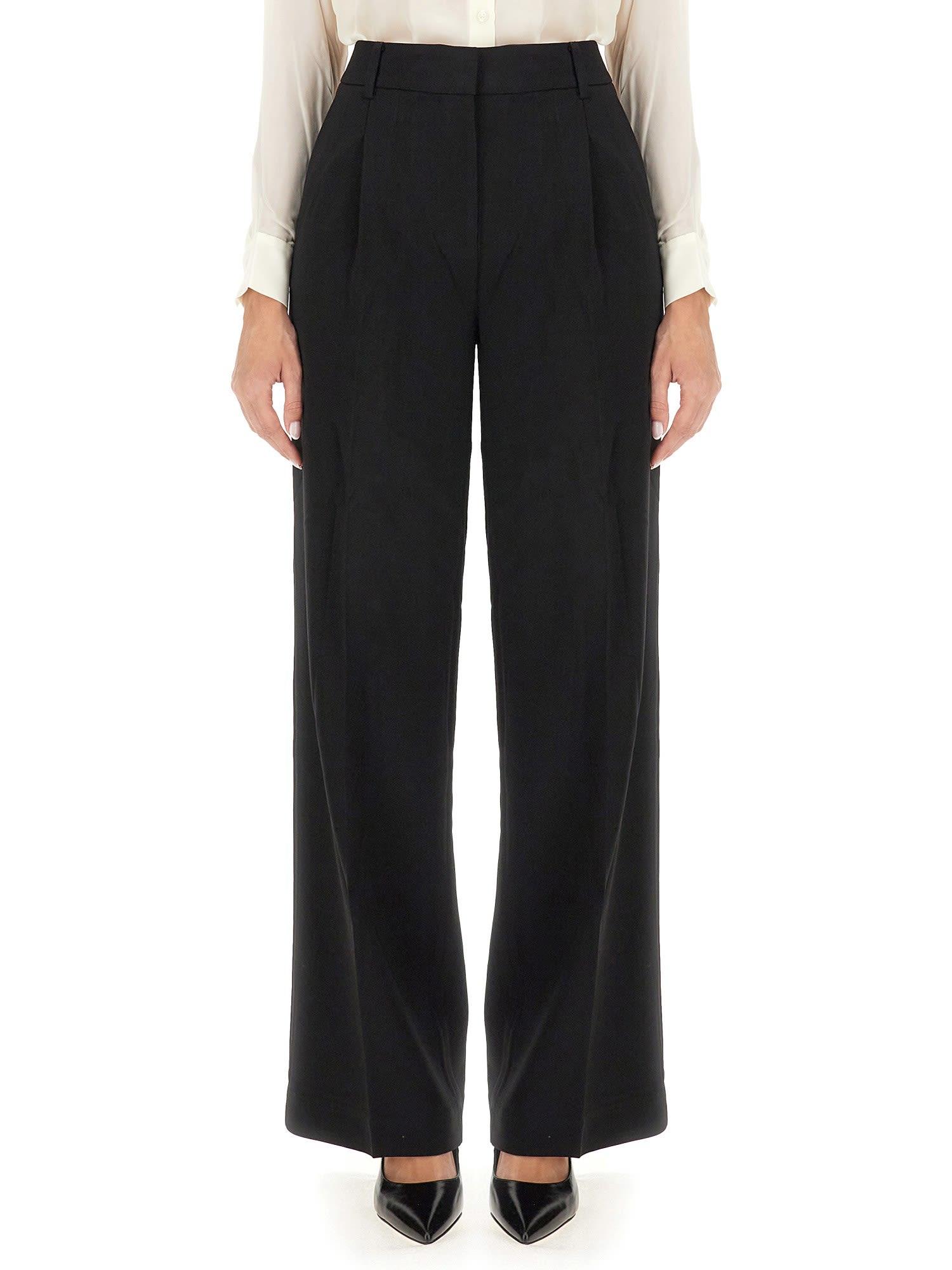 michael michael kors crepe trousers with wide leg