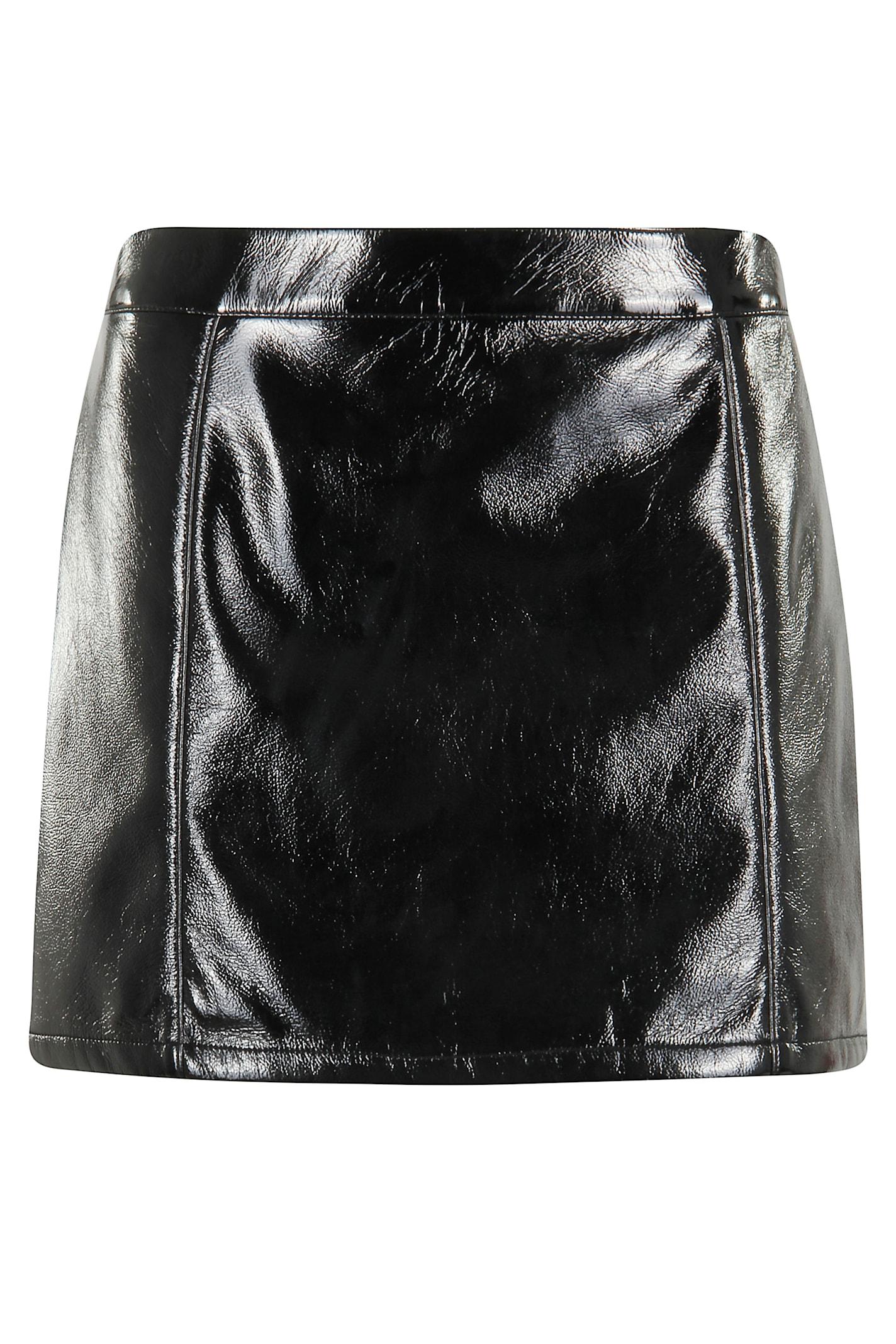 michael michael kors fx patent micro miniskirt