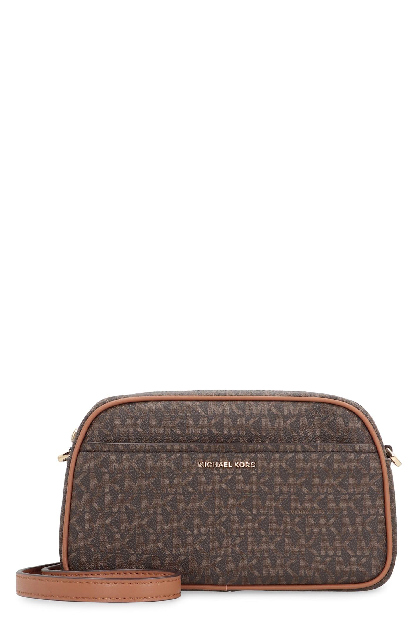 michael michael kors jet set coated canvas camera bag