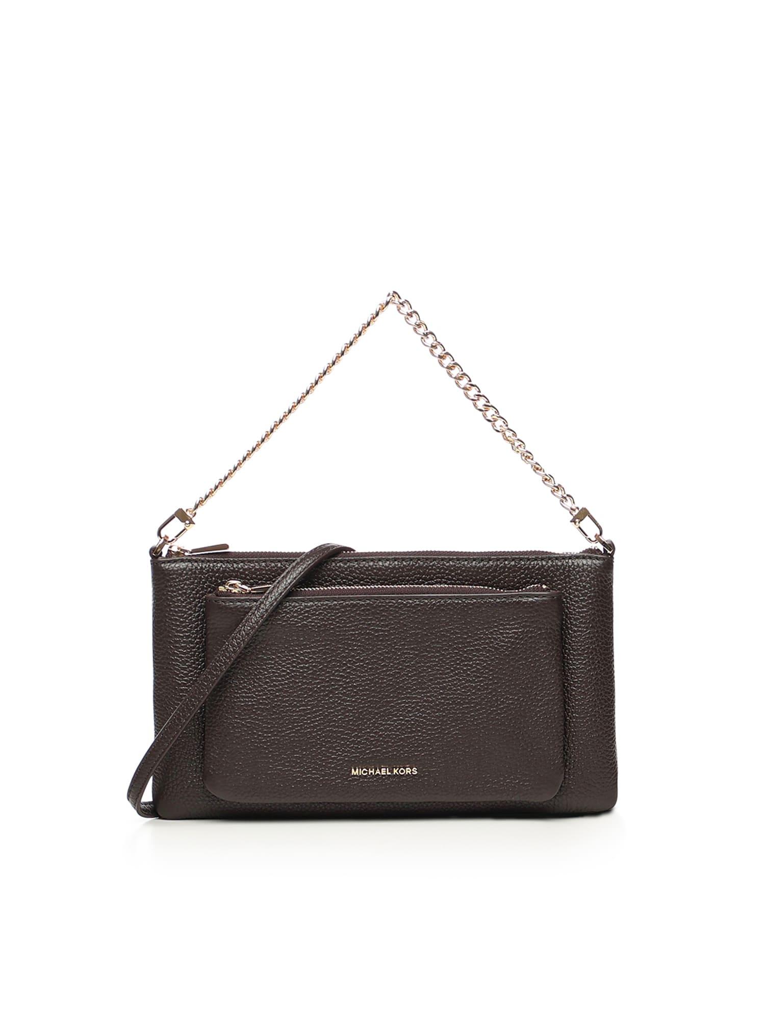 michael michael kors jet set medium leather crossbody bag