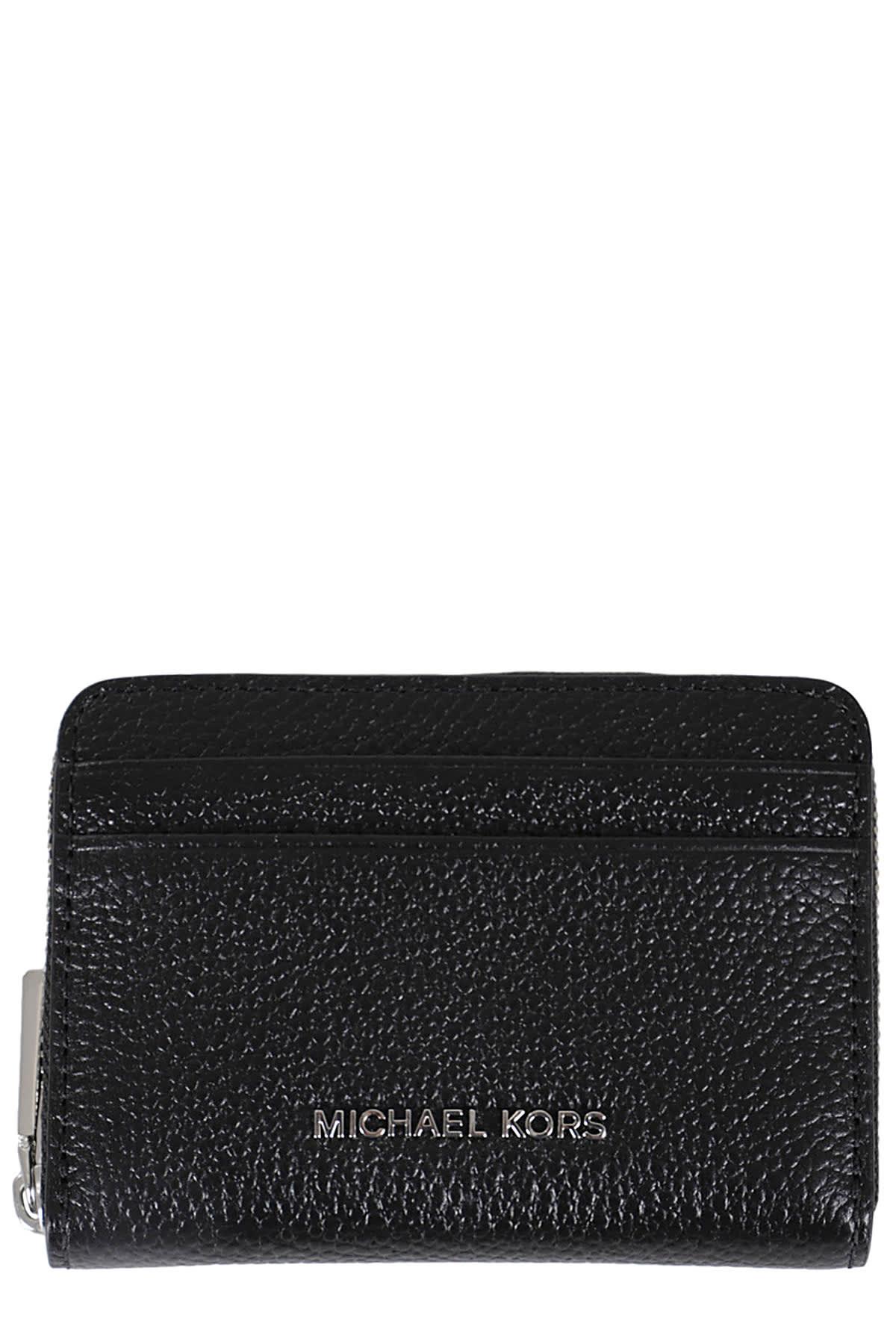 michael michael kors jet set wallet in black leather