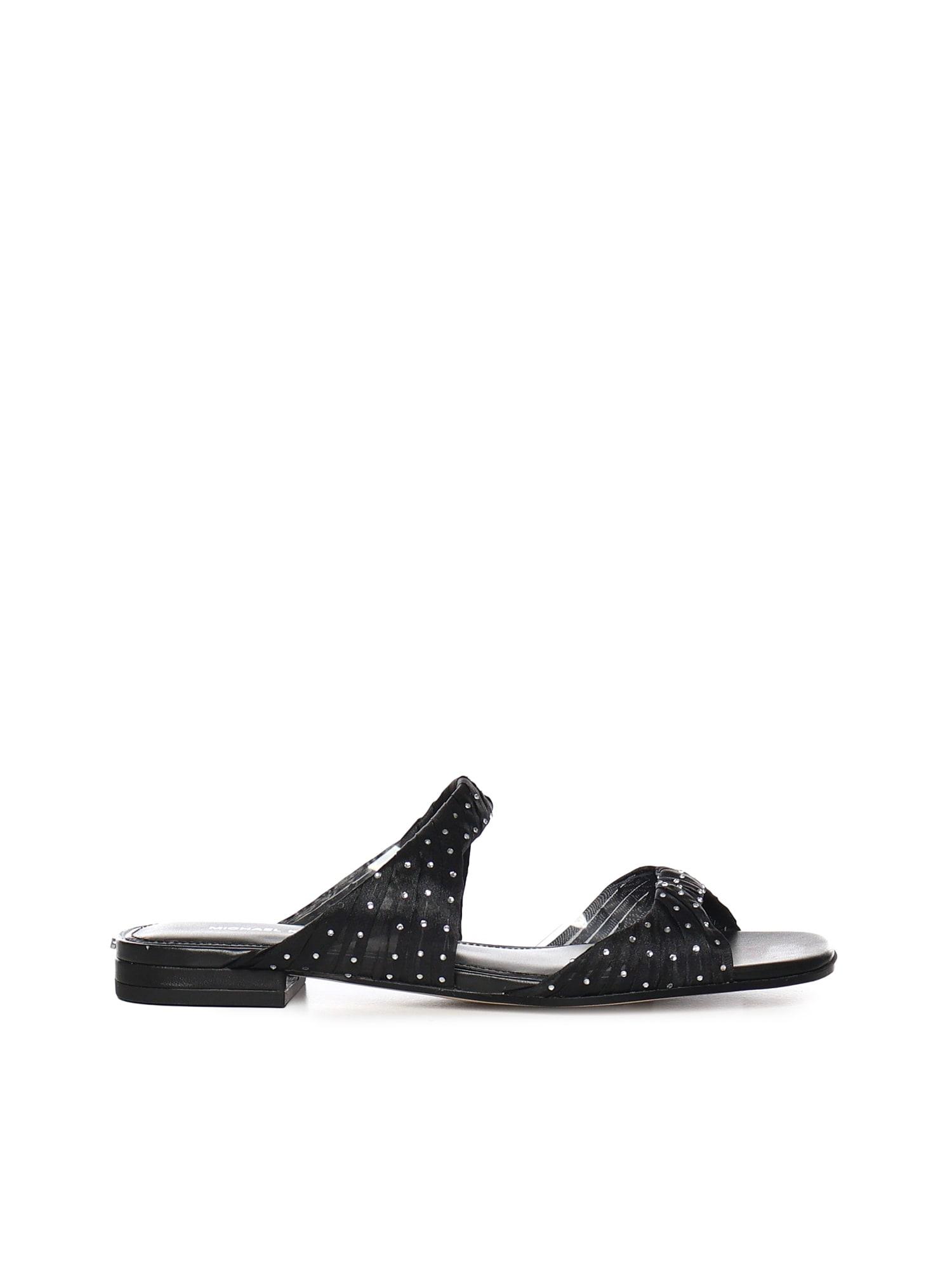 michael michael kors kiana tulle sandals with embellishments