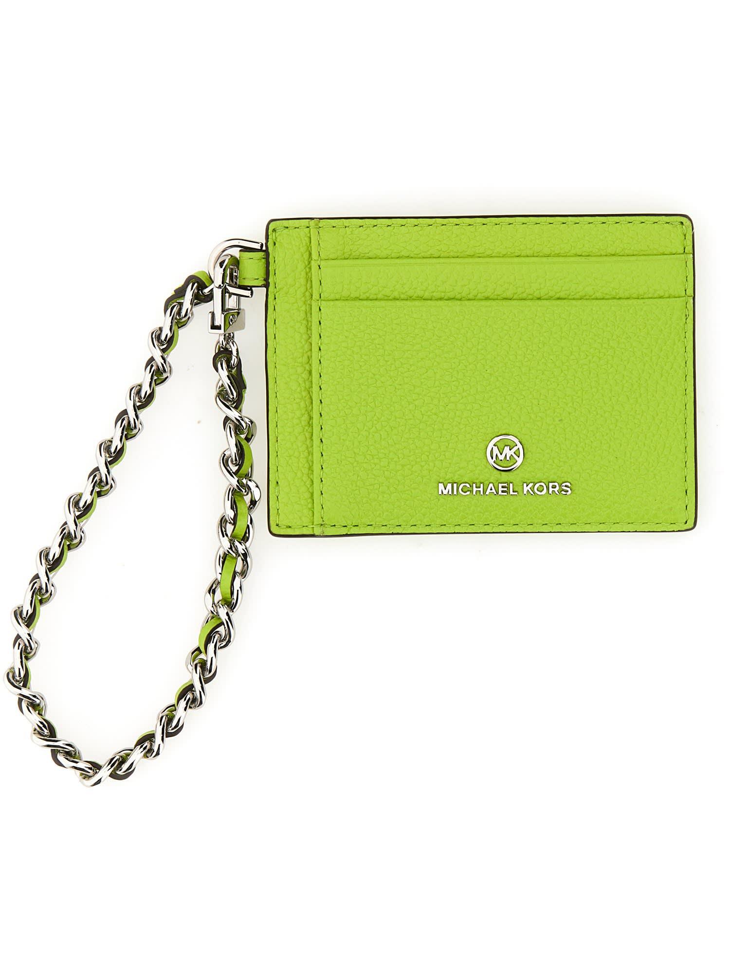 michael michael kors leather card holder