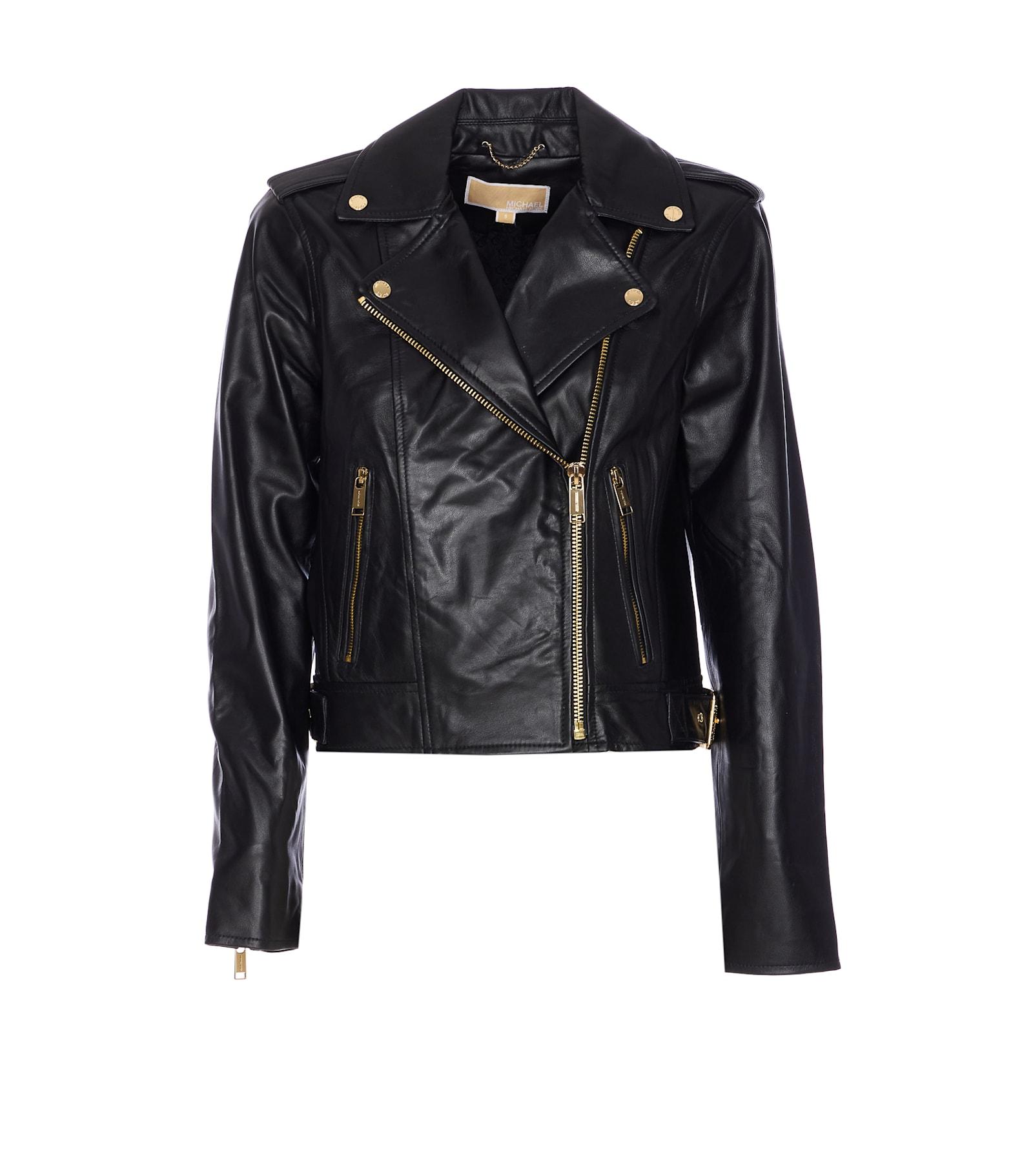 michael michael kors leather moto jacket