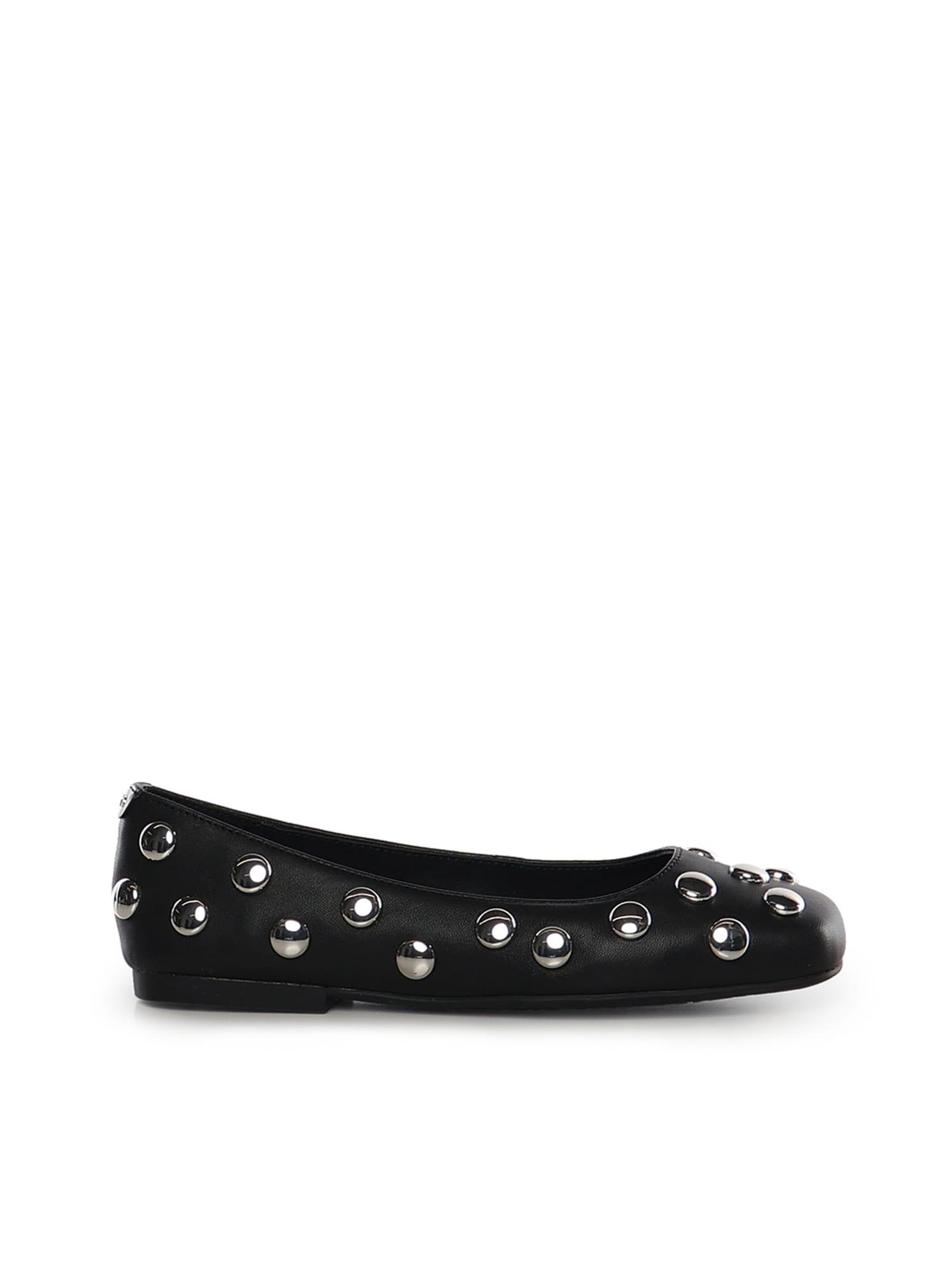 michael michael kors matilda studded leather ballerina flats