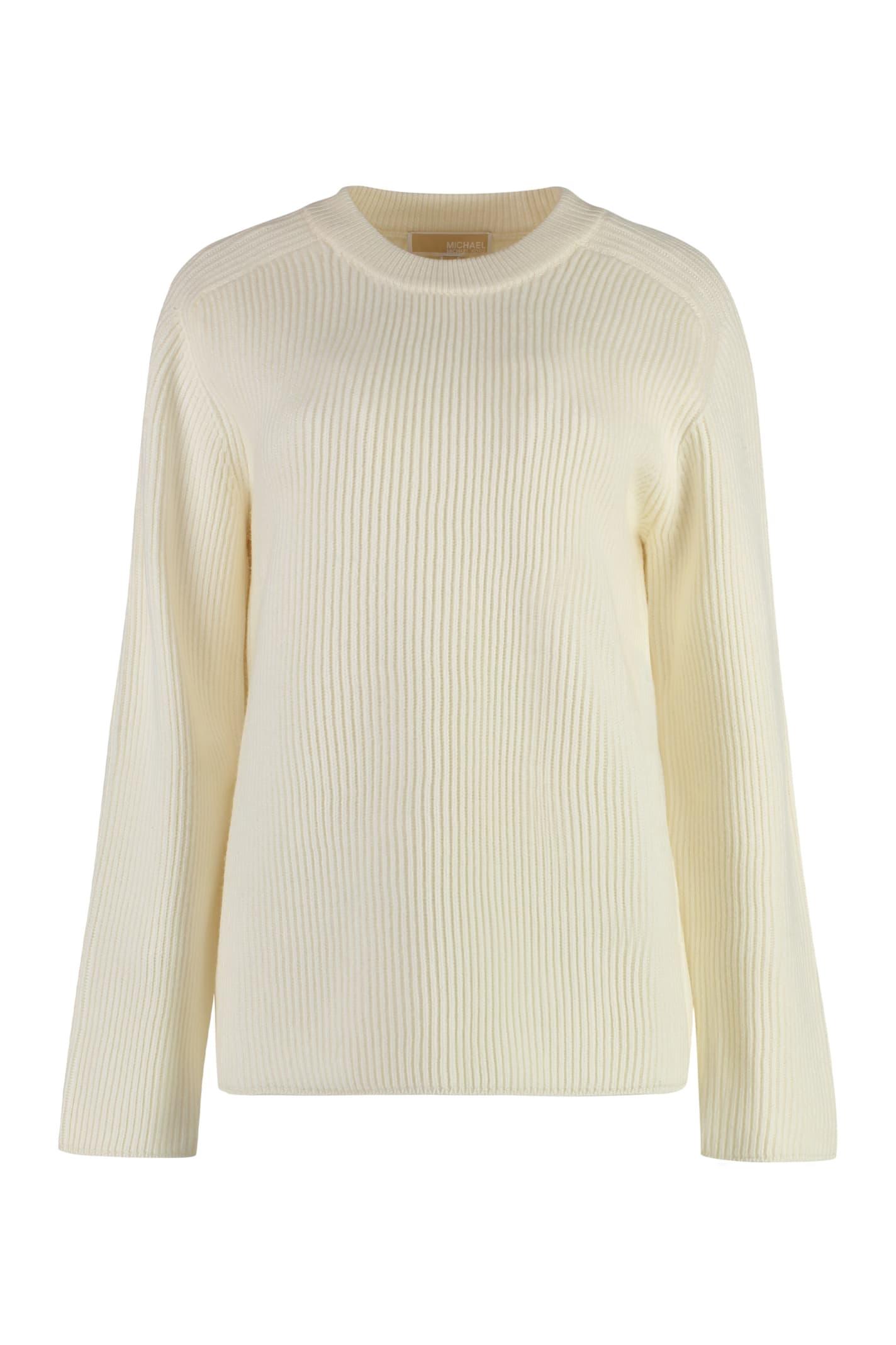michael michael kors merino wool crew-neck sweater