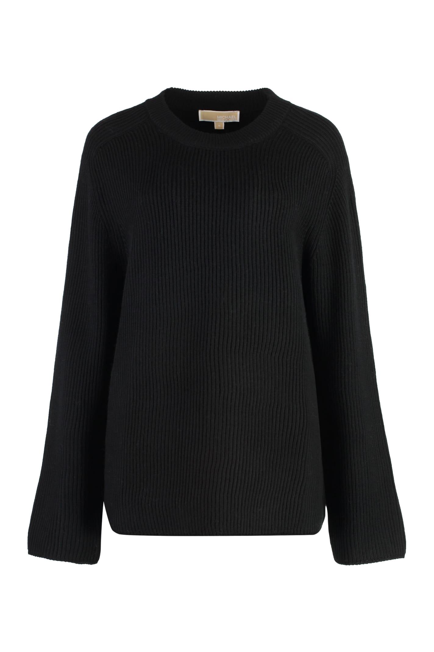 michael michael kors merino wool crew-neck sweater