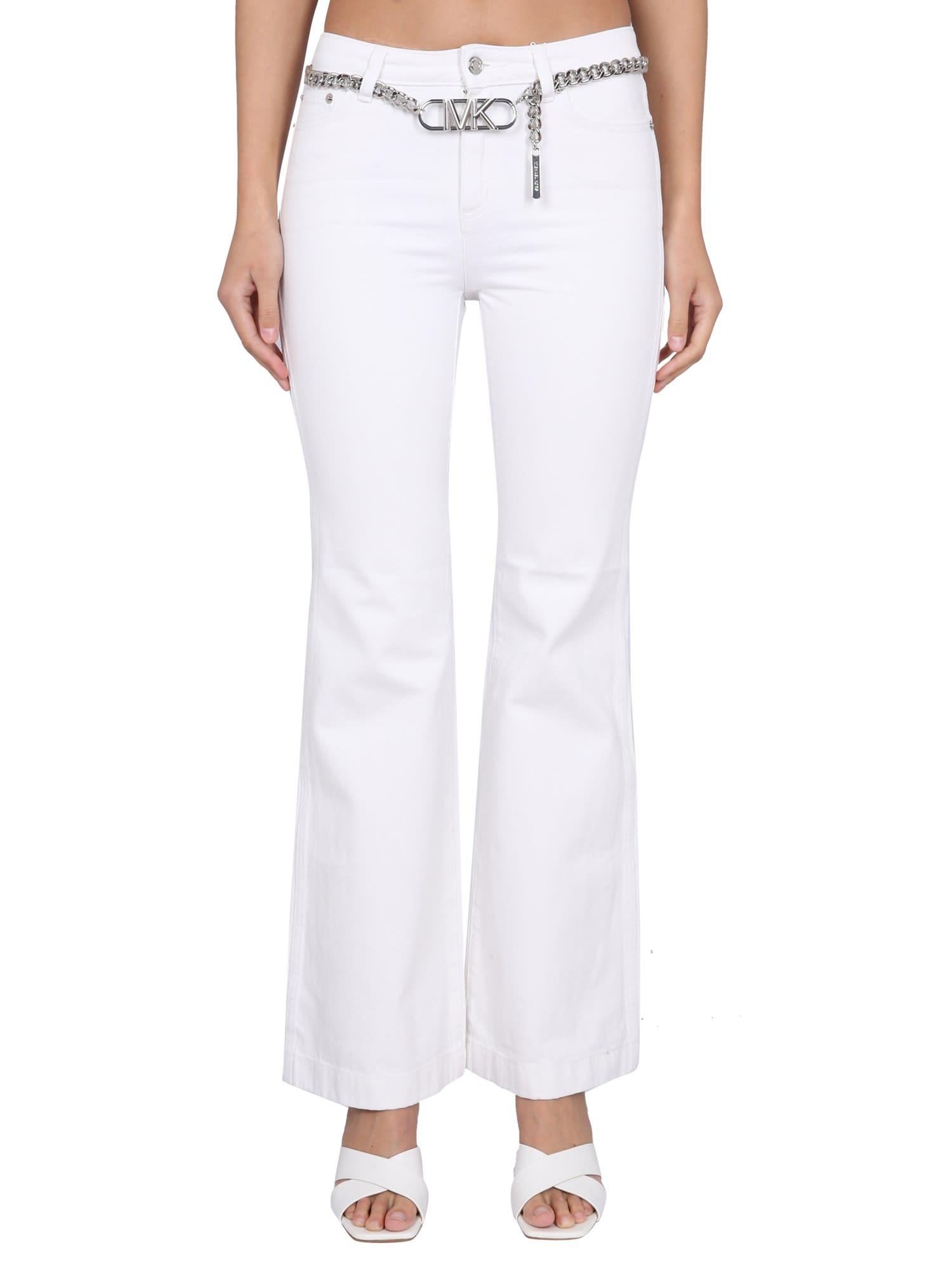 michael michael kors pants with logo belt