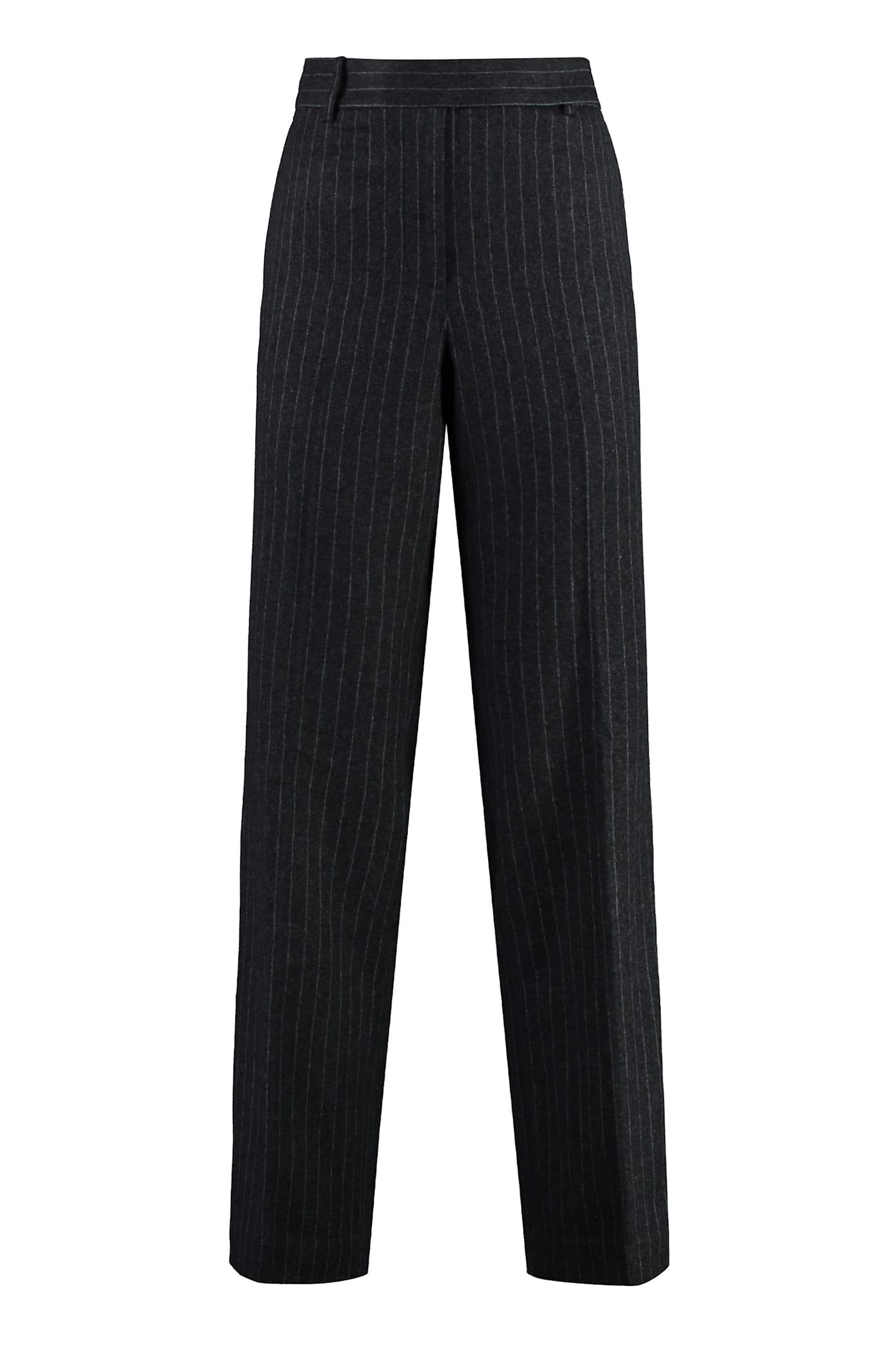 michael michael kors pinstriped wool trousers
