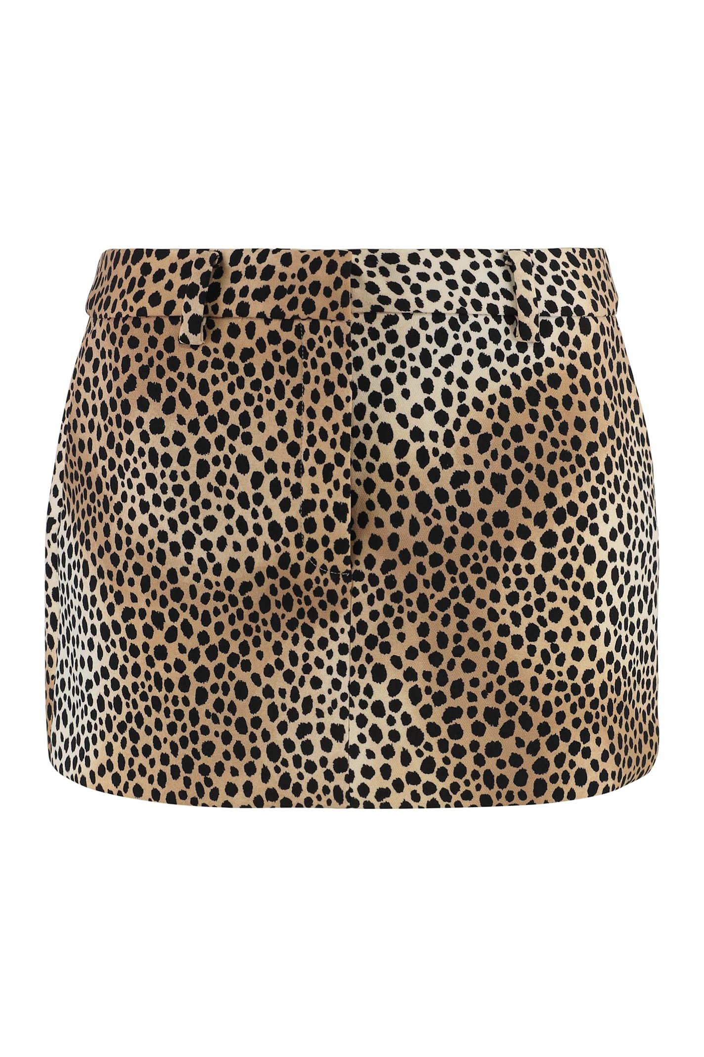 michael michael kors printed mini-skirt