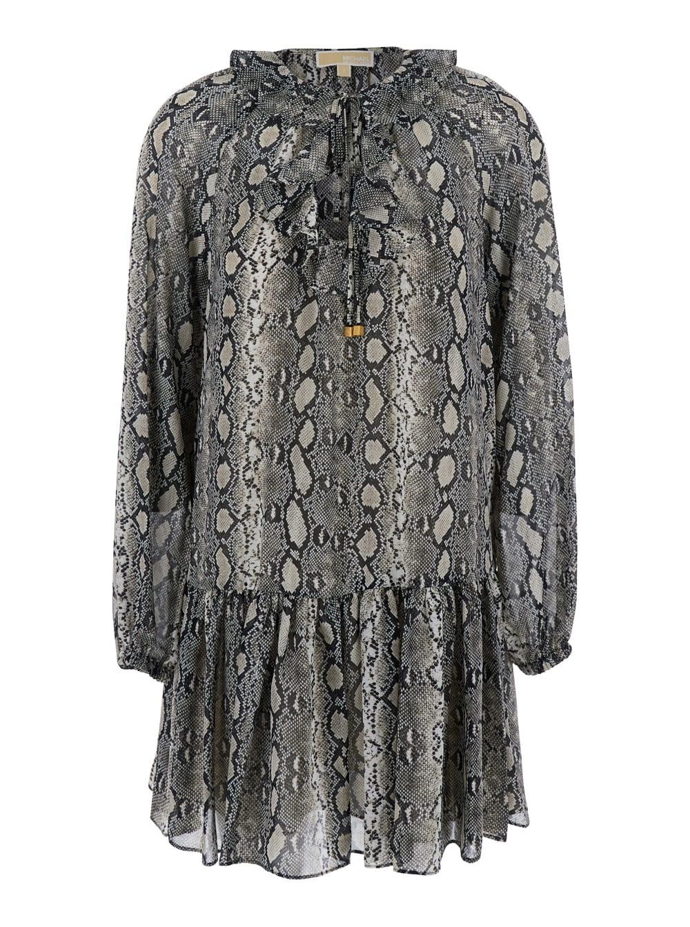 michael michael kors snake print mini dress