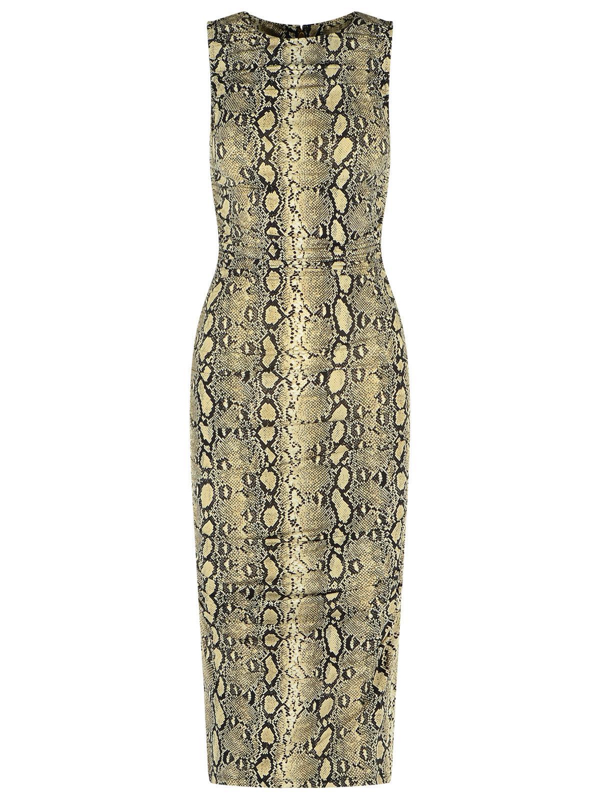 michael michael kors snake print viscose blend dress