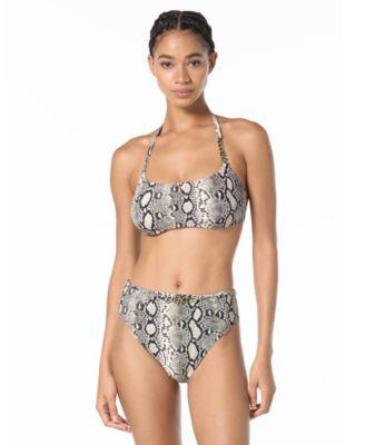 michael michael kors womens bikini halter top high waist bottoms