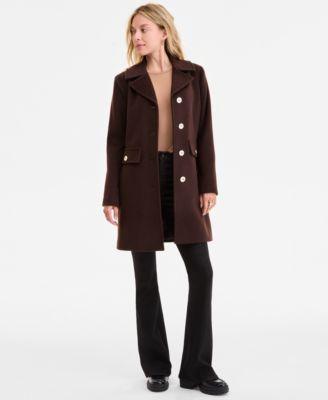 michael michael kors womens collared button front coat exclusively at macys p xxs xxl