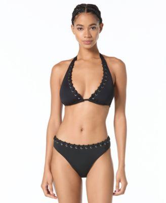 michael michael kors womens triangle string swim top bottoms