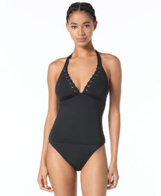 michael michael kors womens v neck tankini top high leg bottoms bottoms