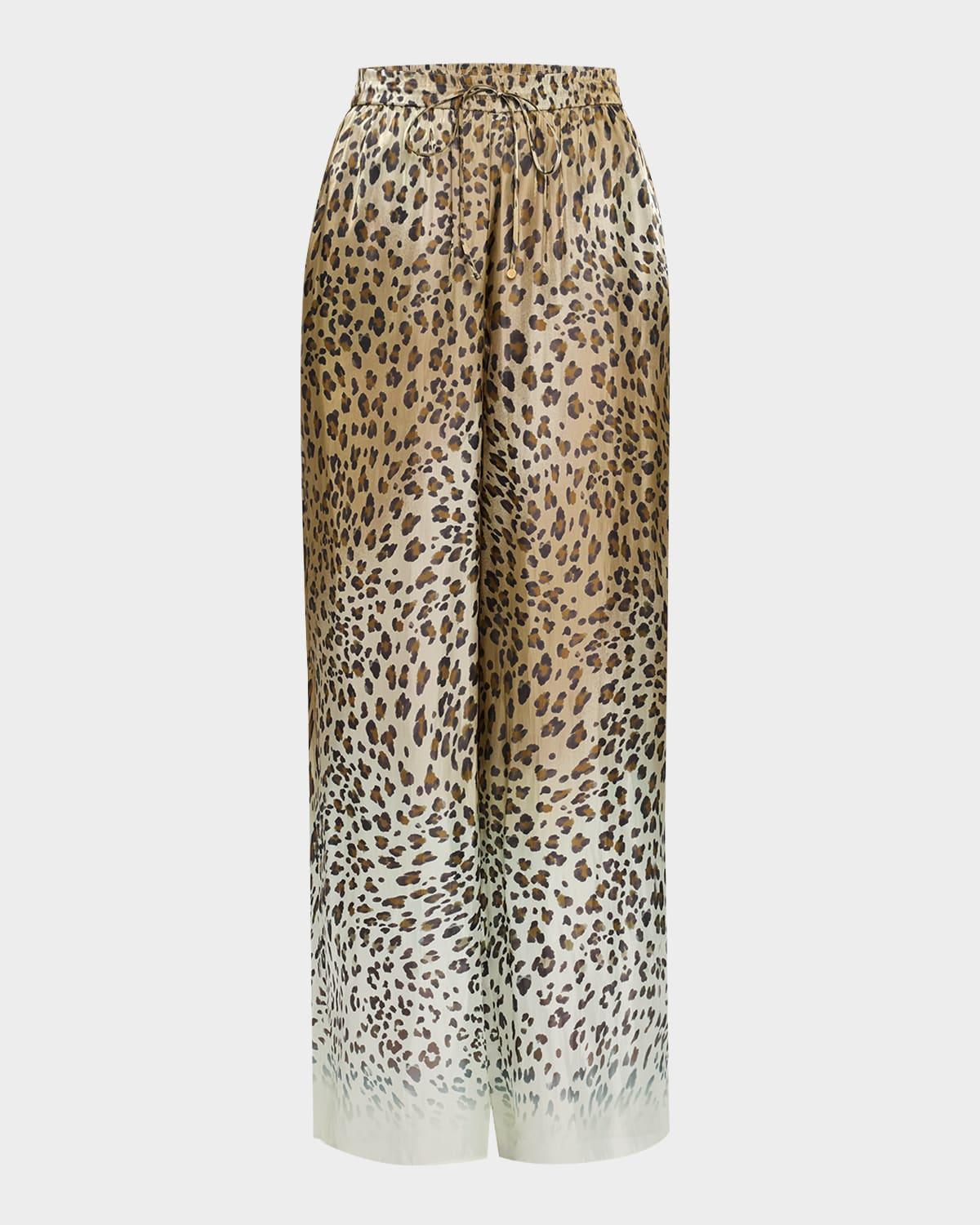 michal ombre leopard-print pants