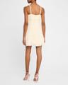 michel button-front sleeveless tweed mini dress
