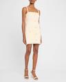 michel button-front sleeveless tweed mini dress